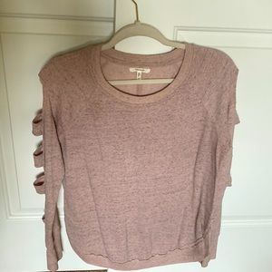 🌸 Lattice Sleeved Pale Pink Sweatshirt 🌸